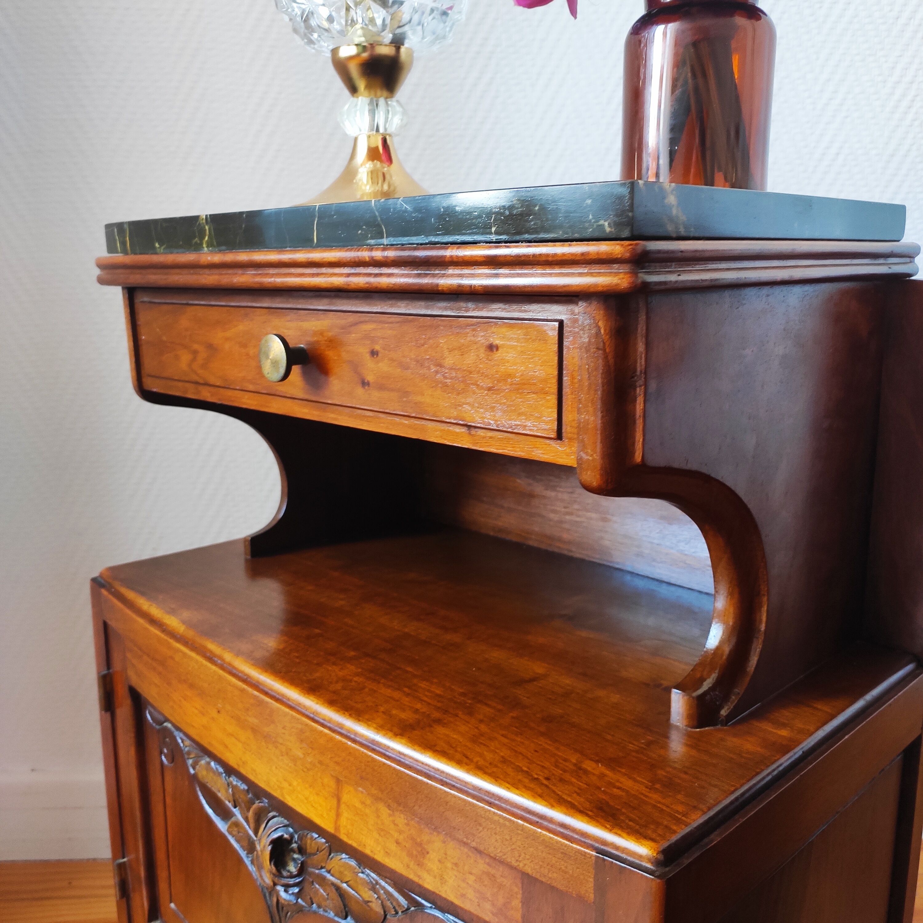 Pair of art deco bedside tables