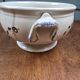 Vintage soup tureen base MBFA Pornic Aunis M.A., hand-painted earthenware