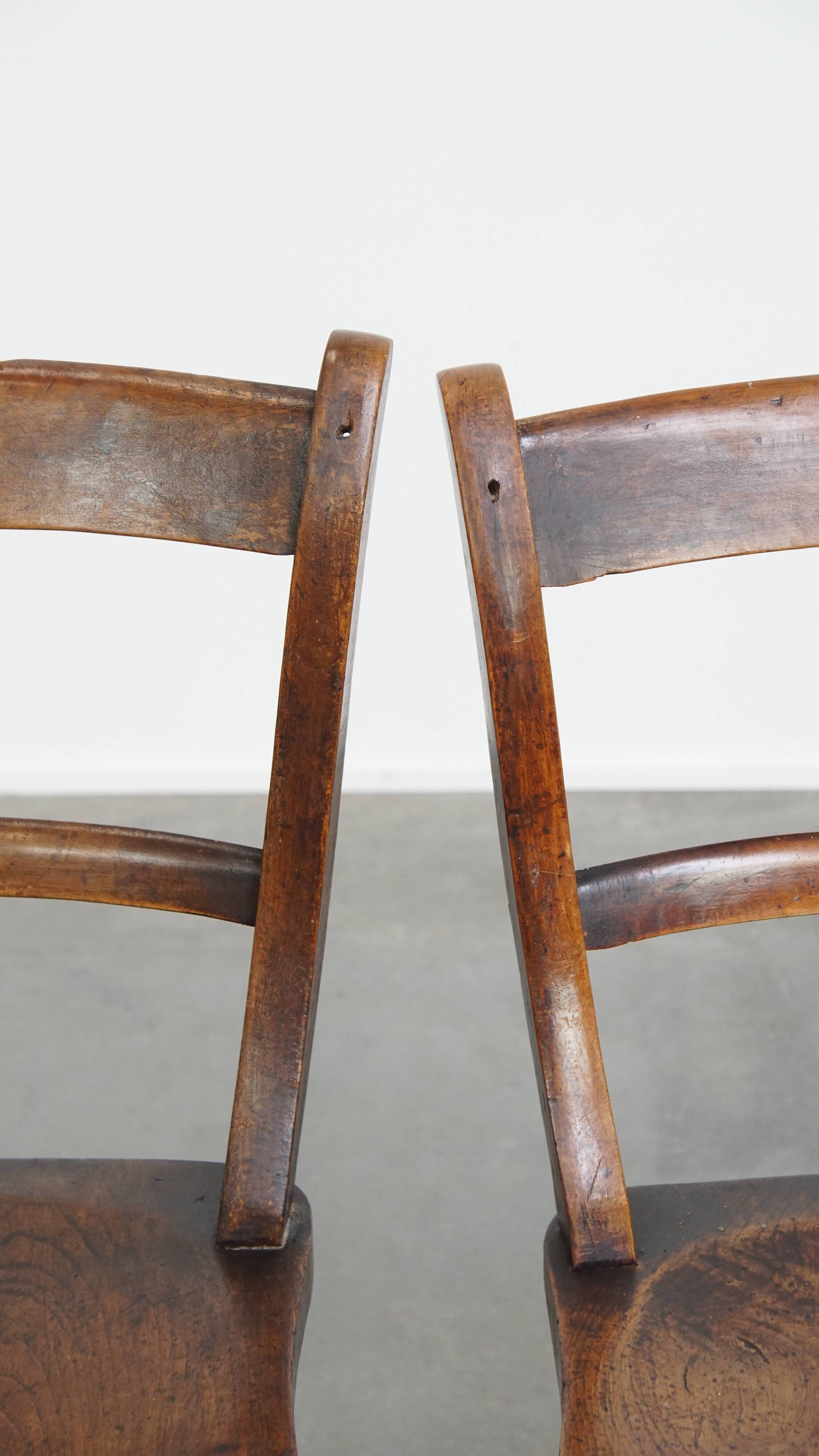 Set of 12 antique English Oxford dining/kitchen chairs