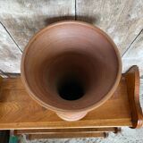 Old Large Model Vase Stoneware Brown Beige 60s Vintage