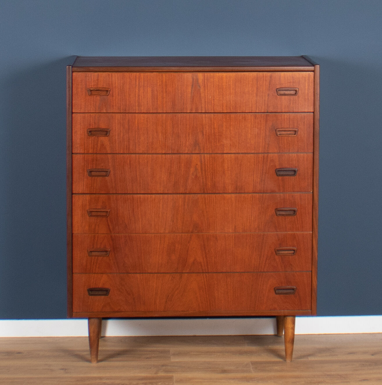 Teak 1960s Danish Mid Century Chest Of Drawers