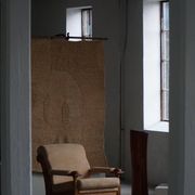Mid-20th century, pair of armchairs by Henning Kjærnulf, oak and alcantara, 1960s.