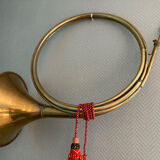 Brass hunting horn