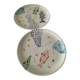 Set of two large ceramic plates – fish "head to tail" design