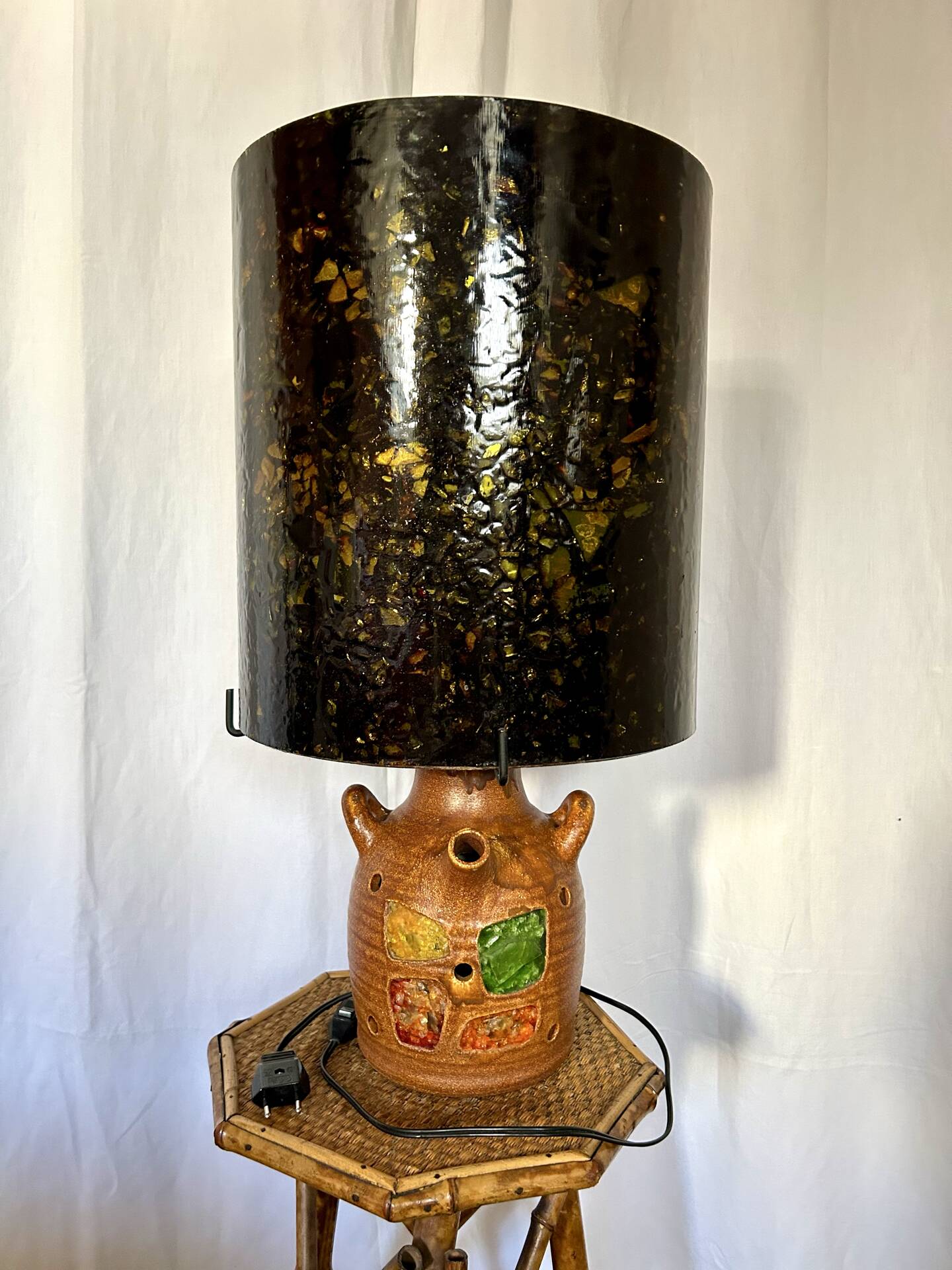 Lampe Accolay en résine et céramique
