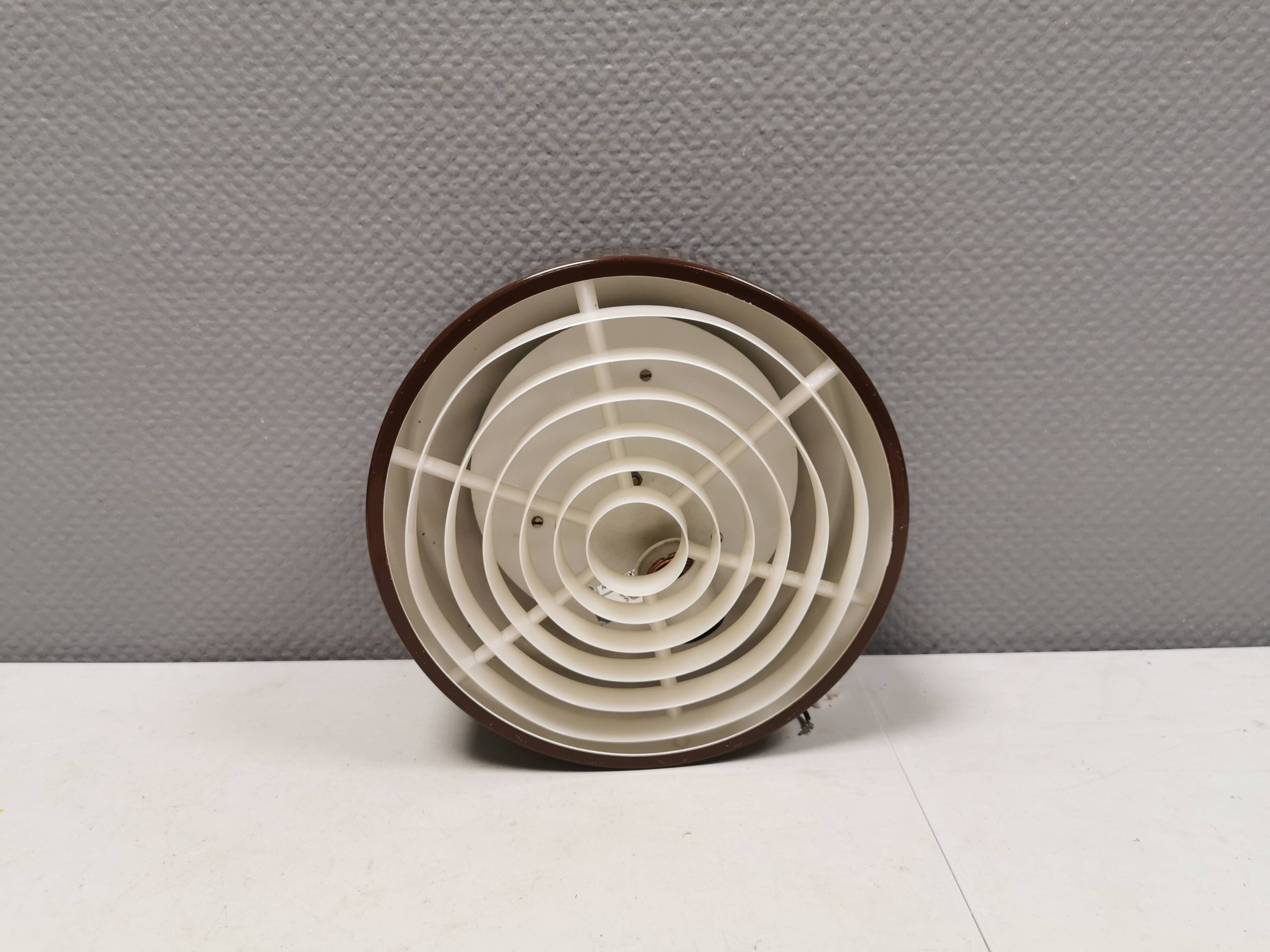Ceiling lamp from the 80s, Nordisk Solar Denmark. In original light brown color.