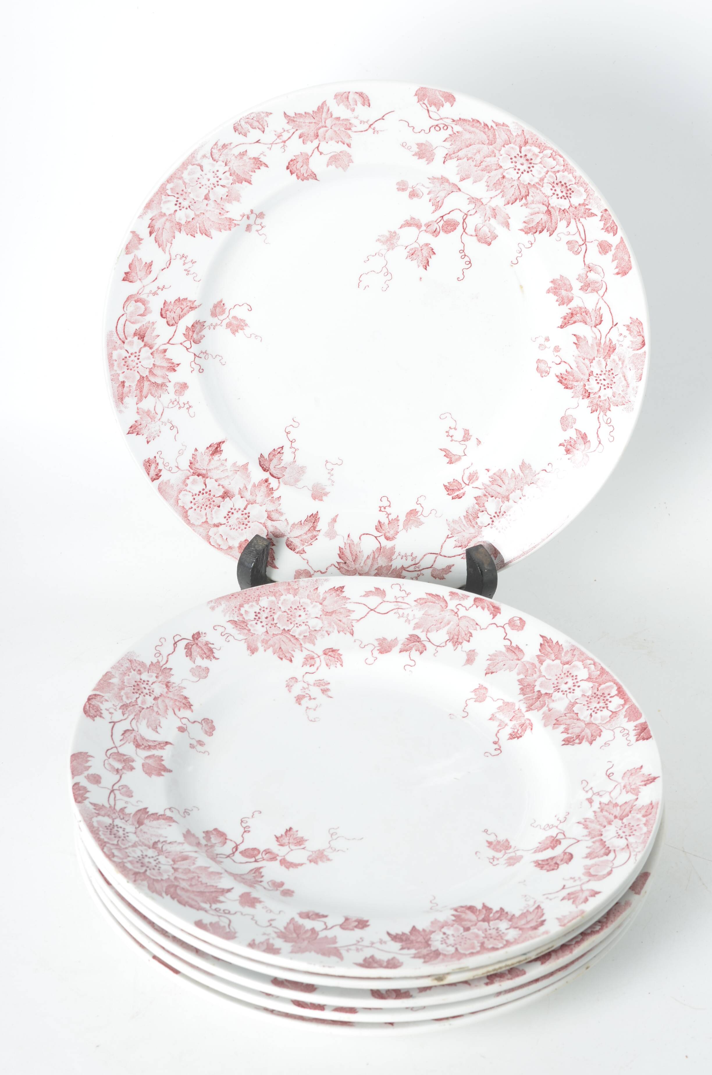 Assiettes plates terre de fer St Amand & hamage