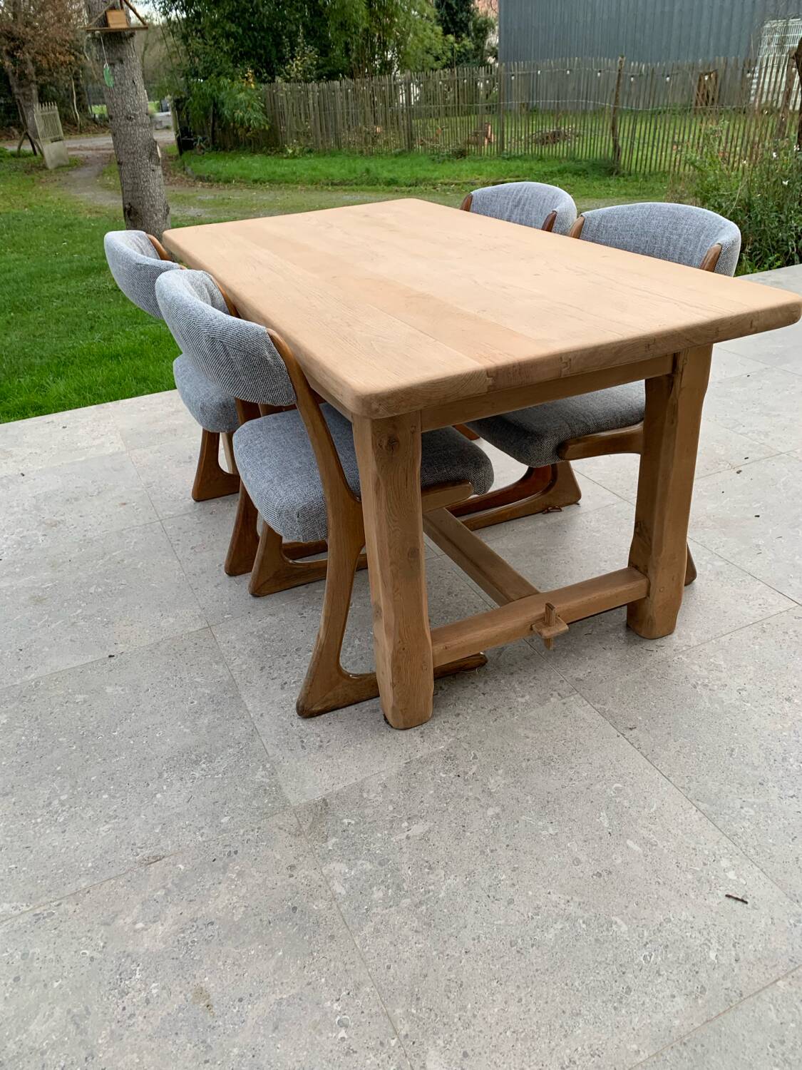 Solid oak farmhouse table