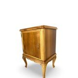 Tables de chevet italiennes en placage de noyer du milieu du siècle, années 1960.