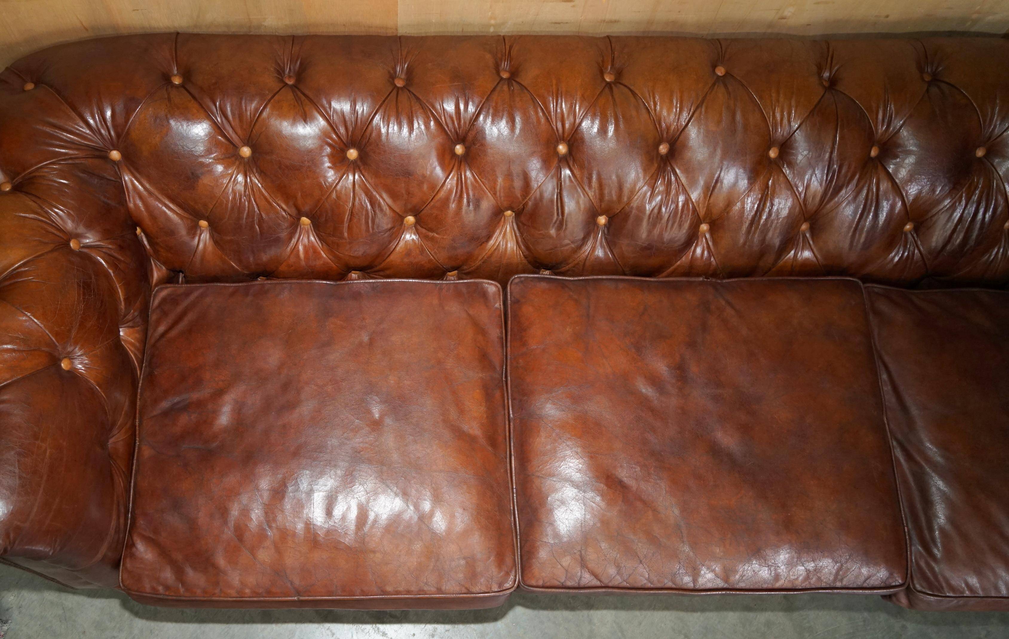 Heritage Biker Chesterfield Leather Sofa for 6 people by Timothy Oulton