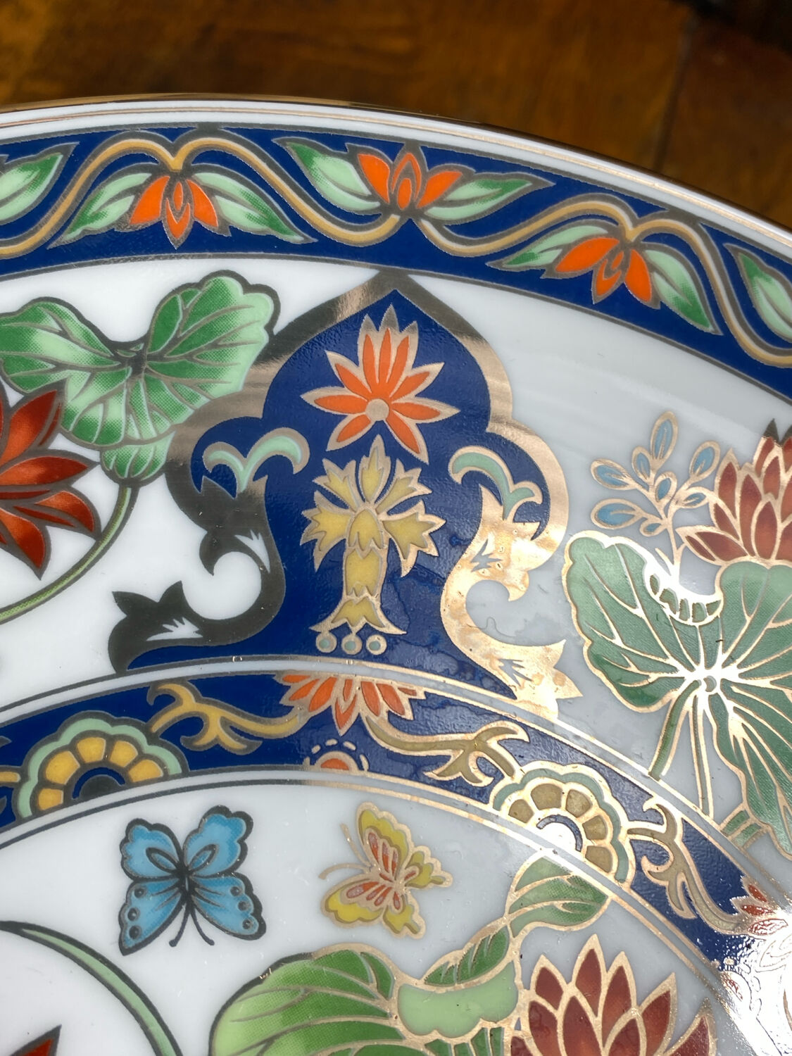 Vintage decorative porcelain plate, Japan