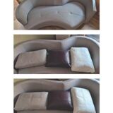 Roche Bobois "Tangram" leather sofa