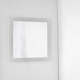 Vintage Square Glass Mirror, Italy 1970s.