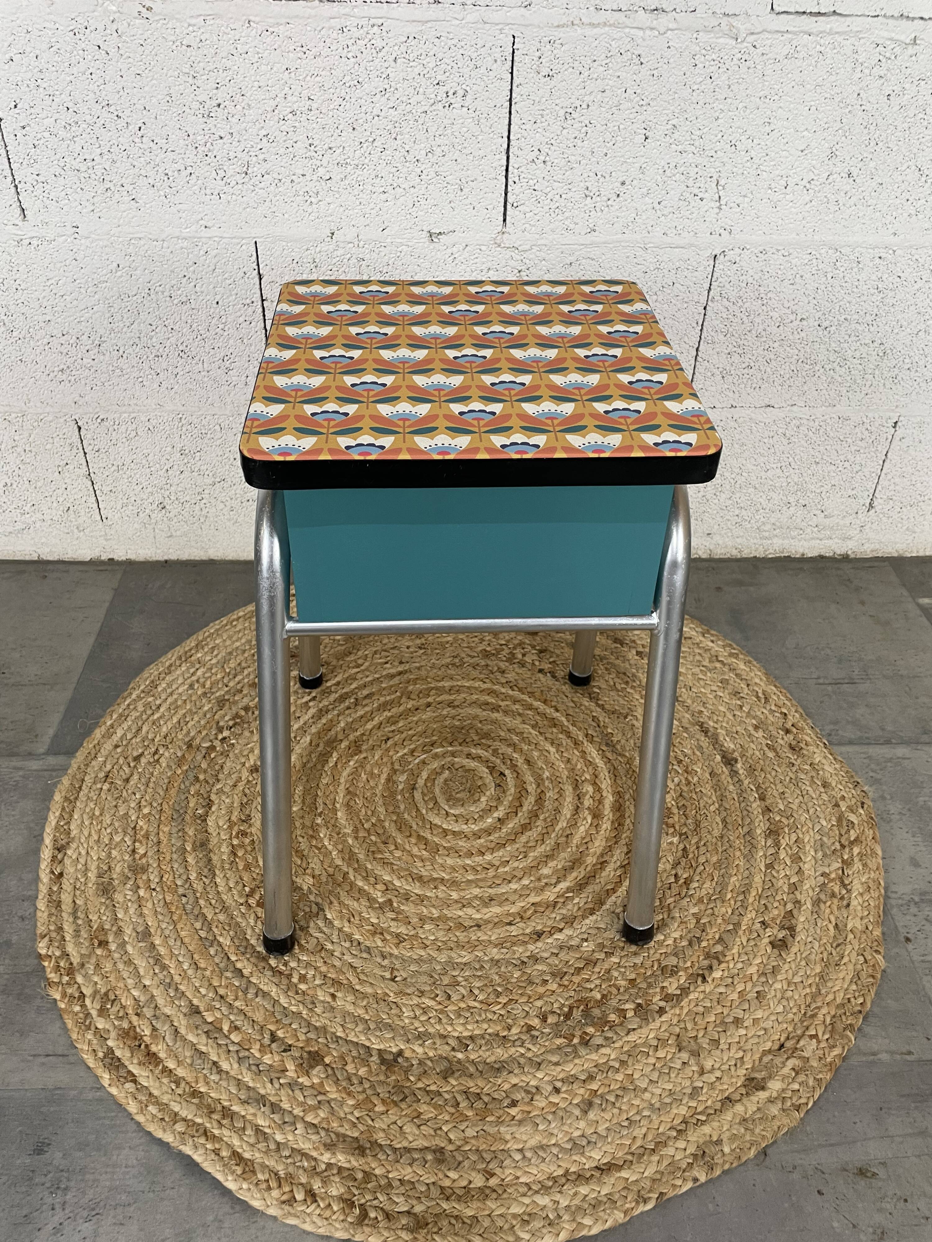 Vintage Formica chest stool