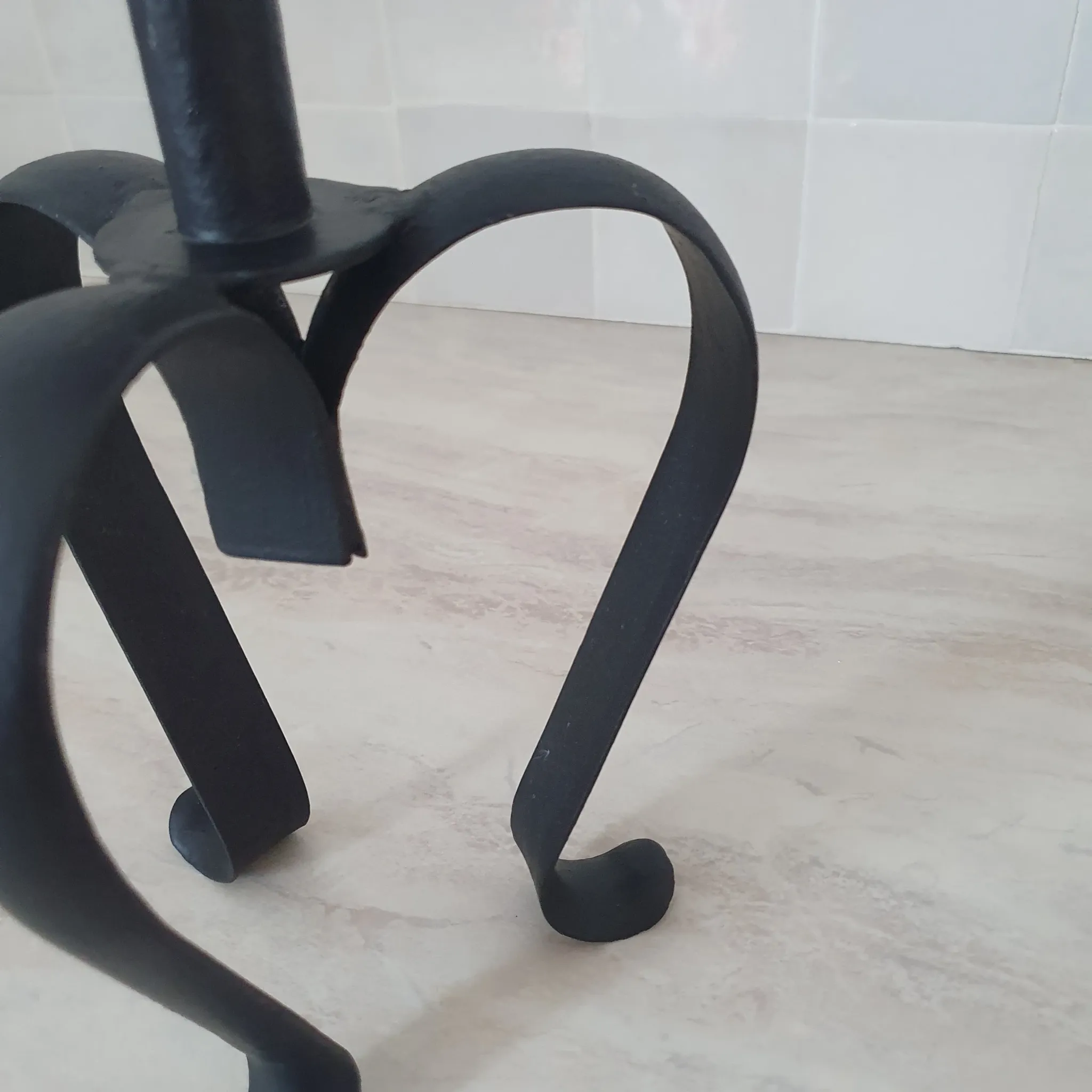 Large metal candlestick
