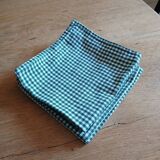 4 vintage checkered napkins