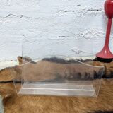 Designer plexiglass magazine rack