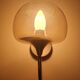Pair of chrome metal and smoked glass wall lights from the 80s