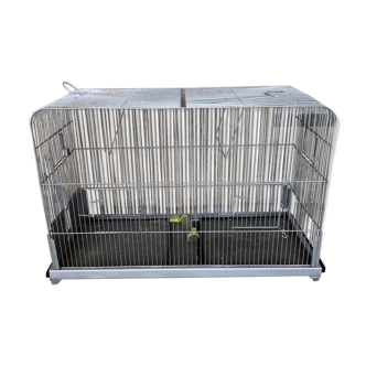 Cage a oiseaux métal gris deco jardin vintage #a172