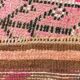 Tapis Couloir Rose à Médaillons, Tapis Turc Vintage, 86x364 Cm