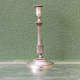 Silver-plated candlestick, late 19th century.