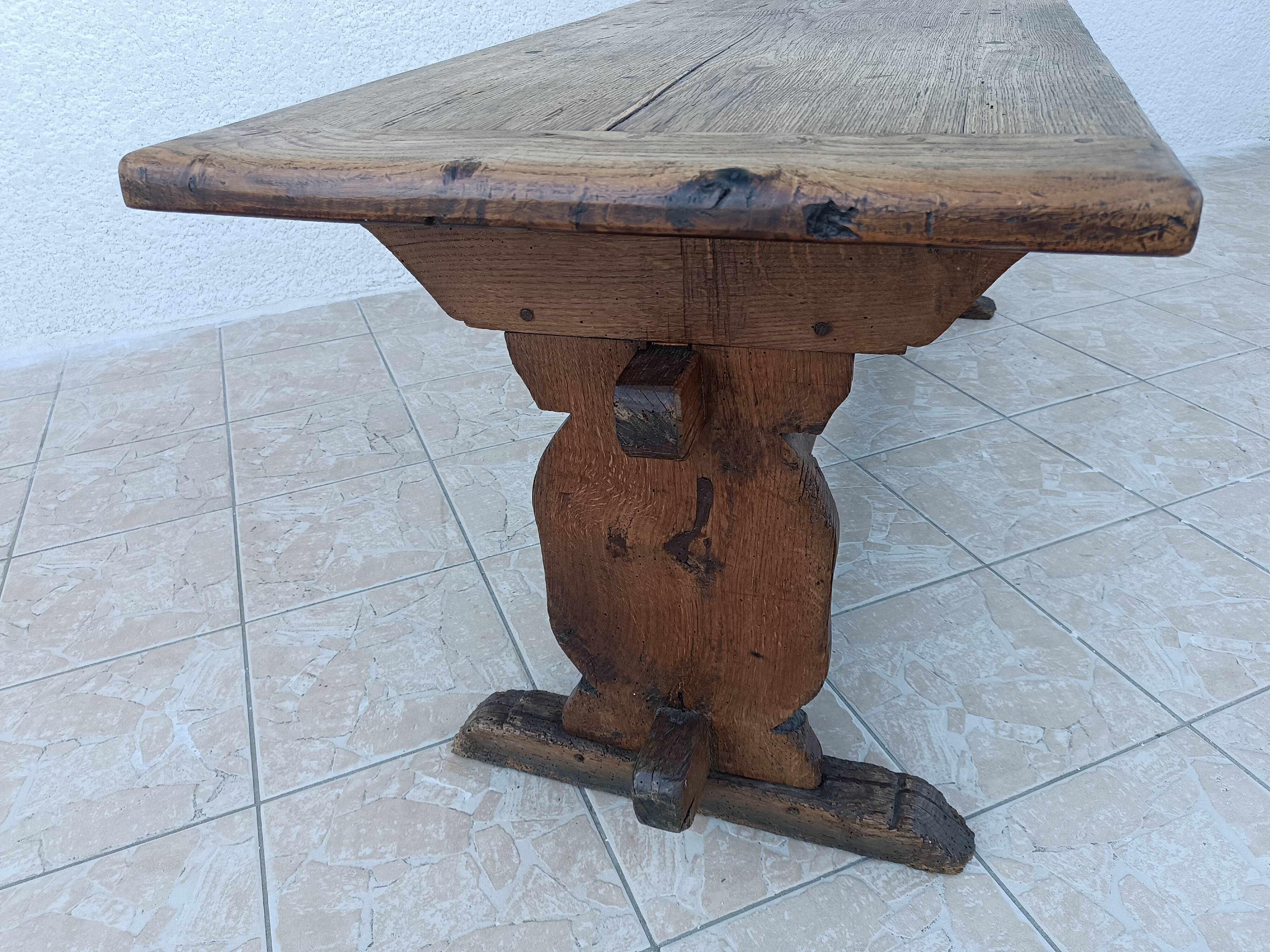 18th Century Solid Oak Monastery Table