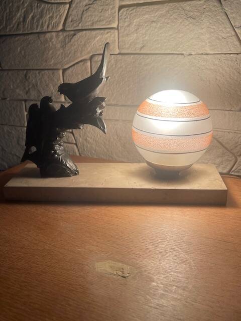 Desk lamp signed Maurice Frecourt in perfect condition