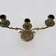 Pair of old candle holders with 3 branches in bronze, year 50/60