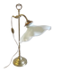 Articulated table lamp in brass and opaline - mid 20th century.