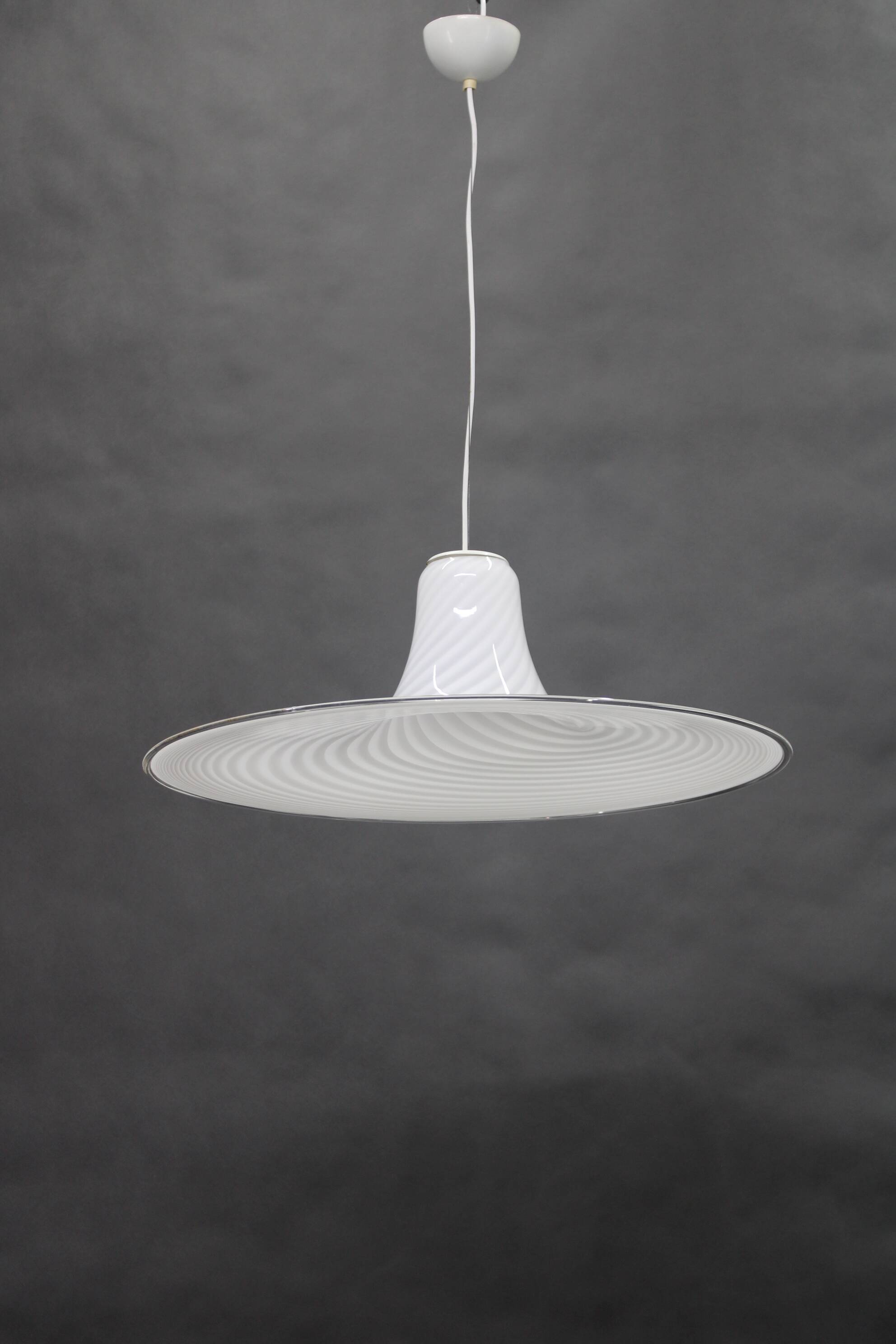 1980s Large Murano Glass Pendant Light, Italy