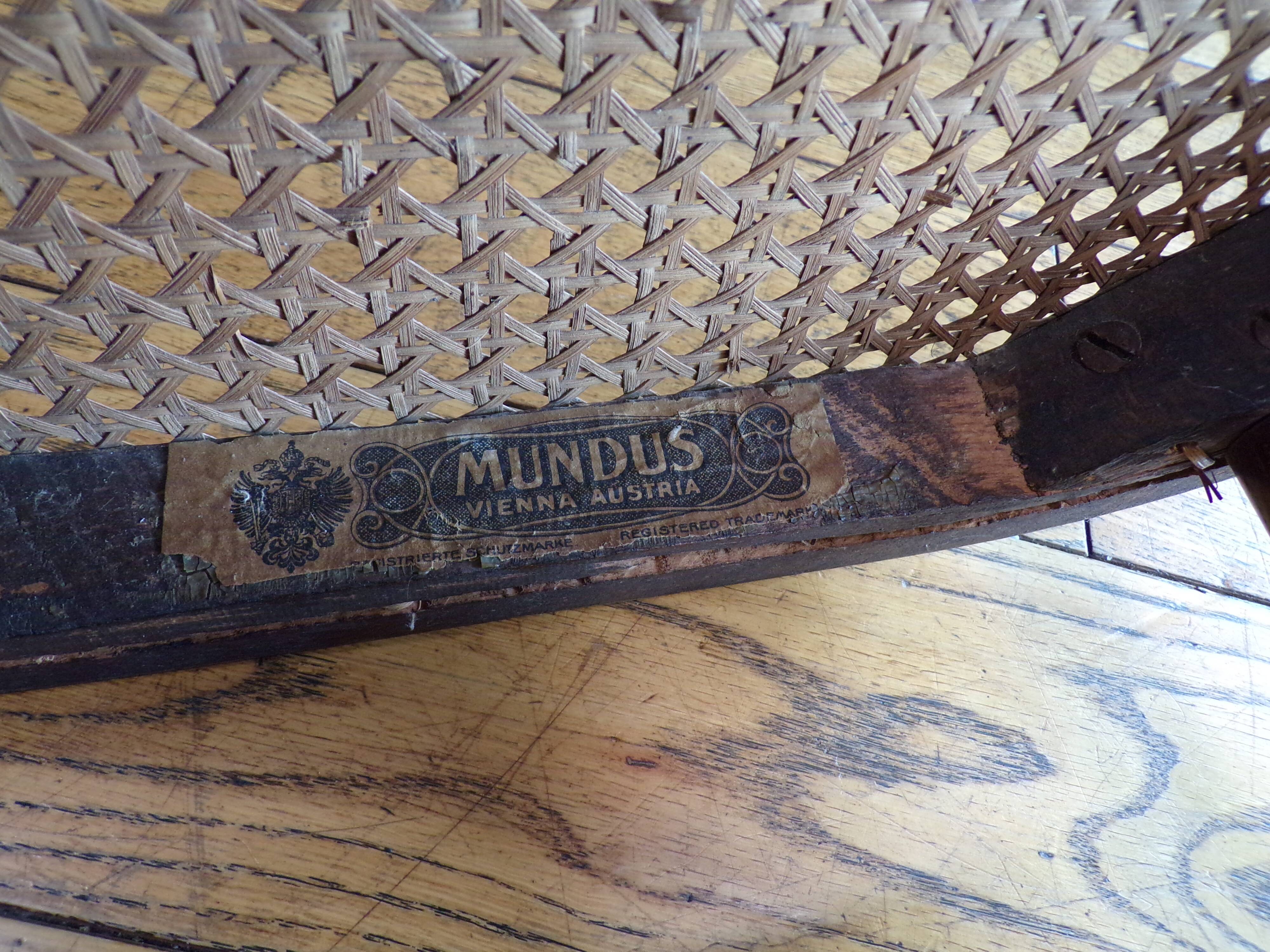 2 old Mundus bistro chairs