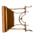 Side table in wood and metal mordoré