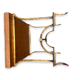 Table d'appoint en bois et métal mordoré