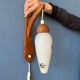 Teak wood wall lamp