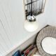Art deco globe pendant light