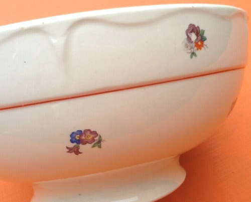 Salad bowl faience floral decoration, 1930