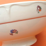 Salad bowl faience floral decoration, 1930