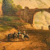 Paysage avec cavaliers, ÉCOLE ITALIENNE, XVIIIe SIÈCLE