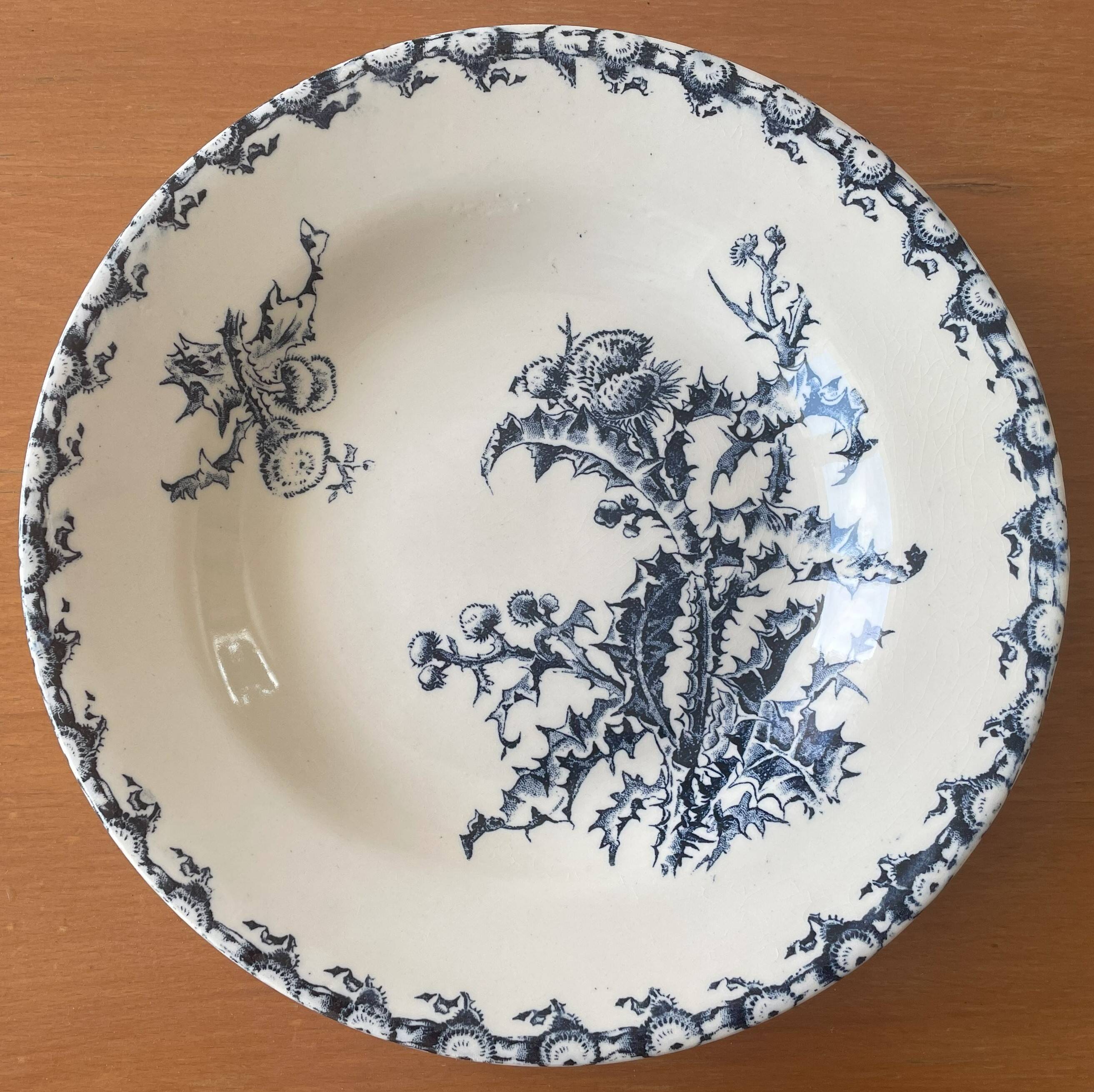 Antique hollow plates in Gien earthenware