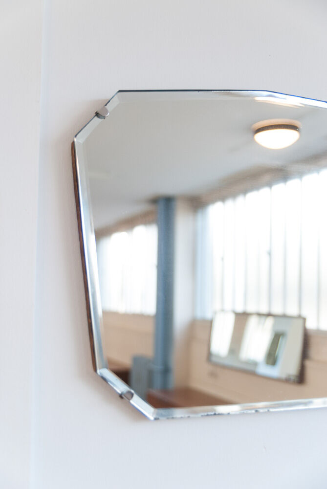 Art Deco oblique mirror 36x66cm