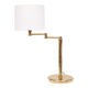 Brass swing arm desk lamp Deknudt 1970s