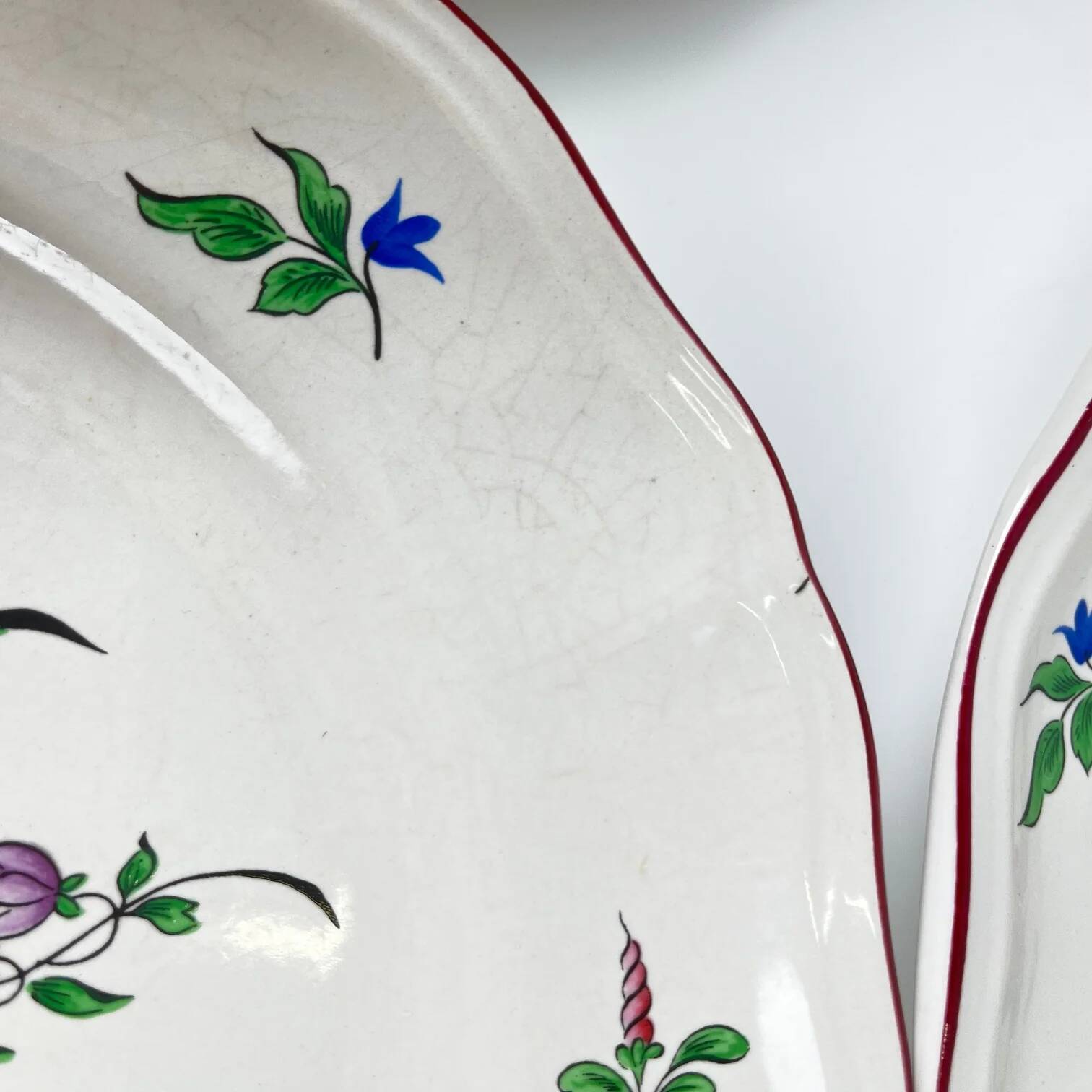Set of 6 flat plates KG Luneville – Réverbère model