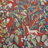 Medieval-style wall tapestry, courtly scene, 20th century