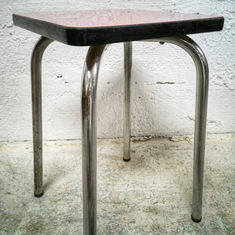 Red formica stool
