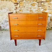 Vintage Scandinavian style oak chest of drawers circa 70's