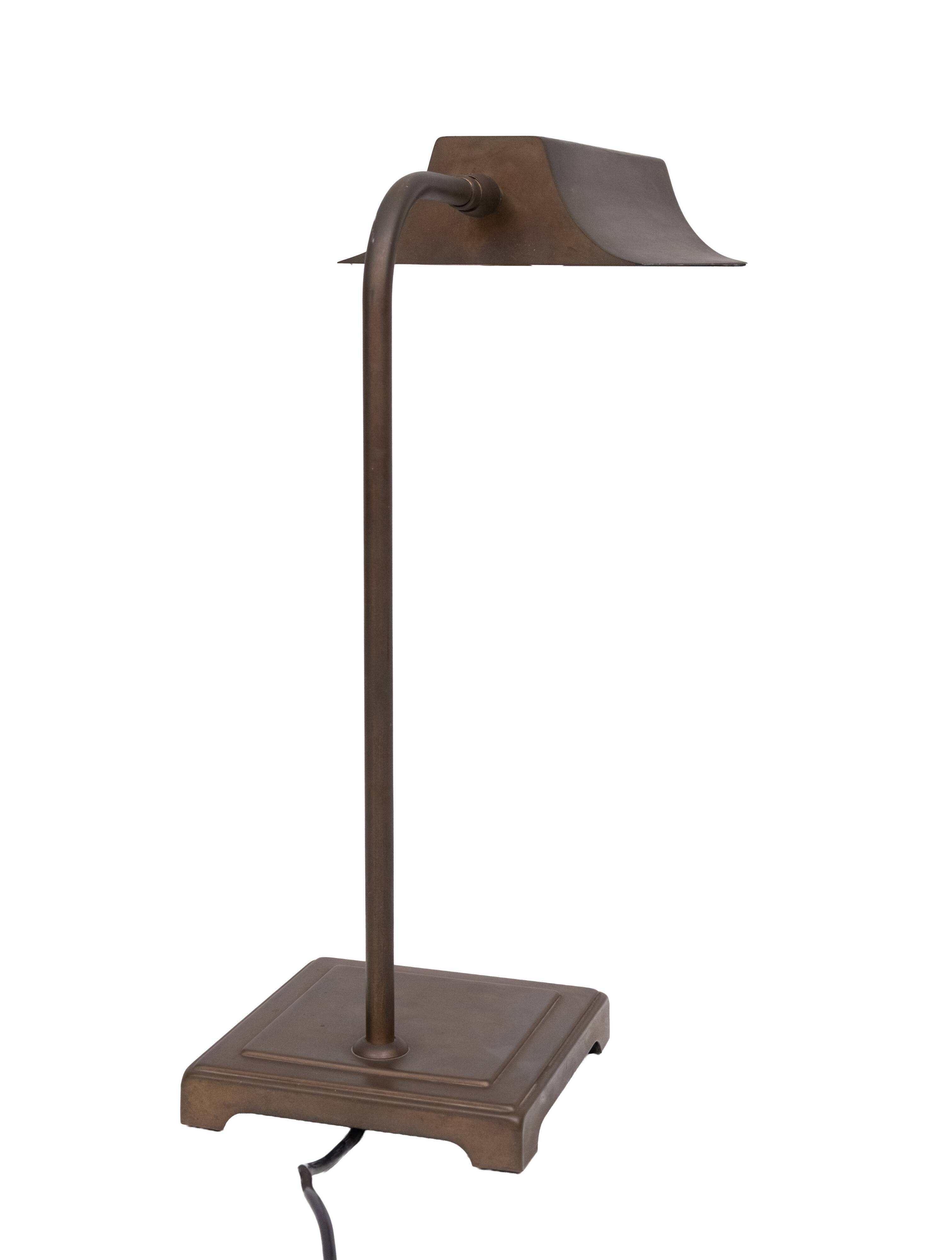Herda Bronze Desk Lamp, Vintage 1970s, Holland