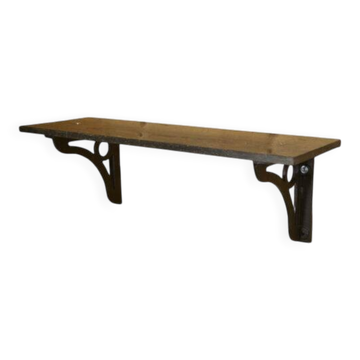 Cast iron and blue stone wall console, France, 1950s
