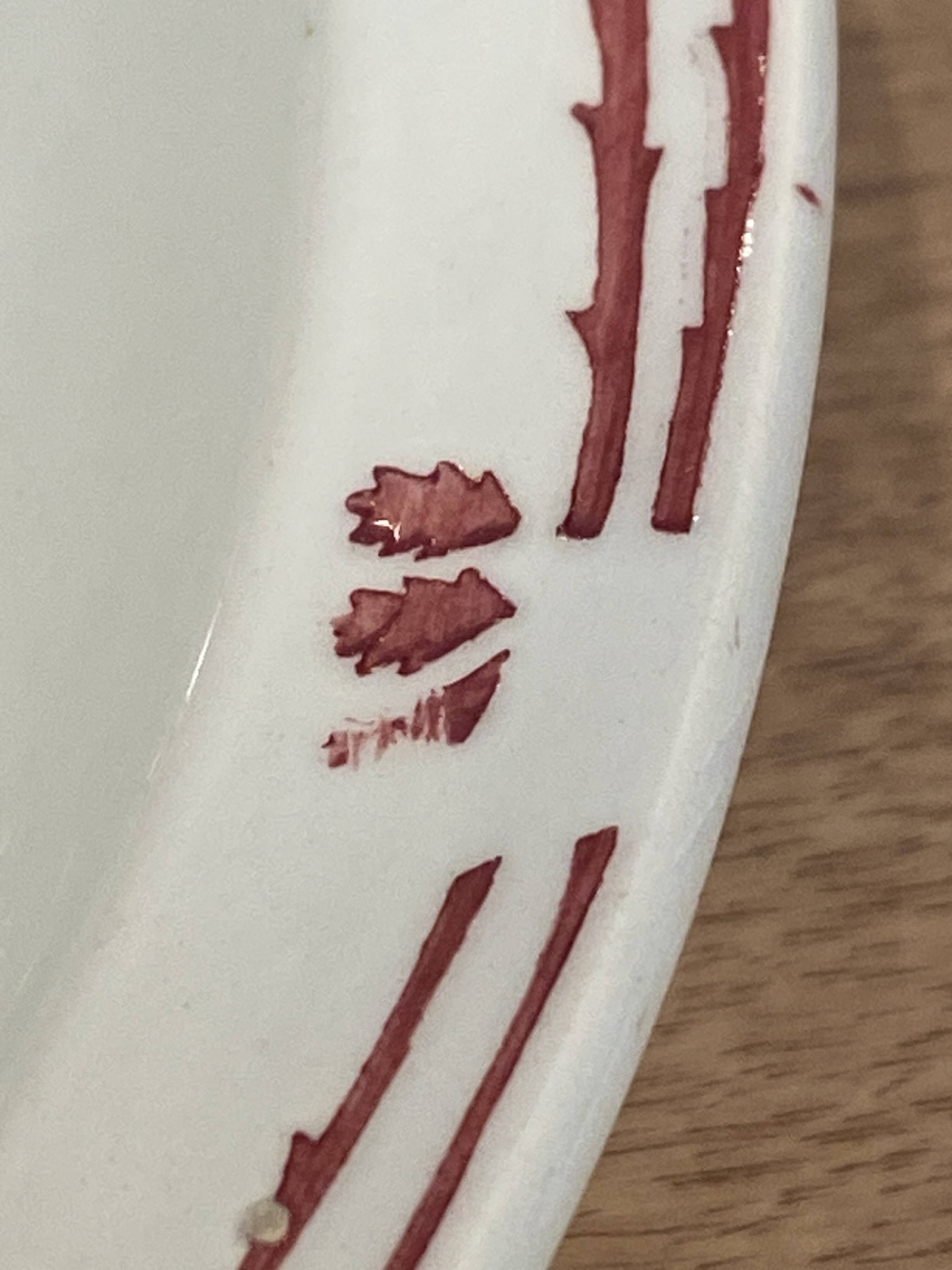Hollow serving dish from Onnaing earthenware factory
