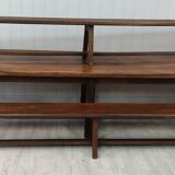 Farmhouse table 3m60 extendable solid oak and its two benches