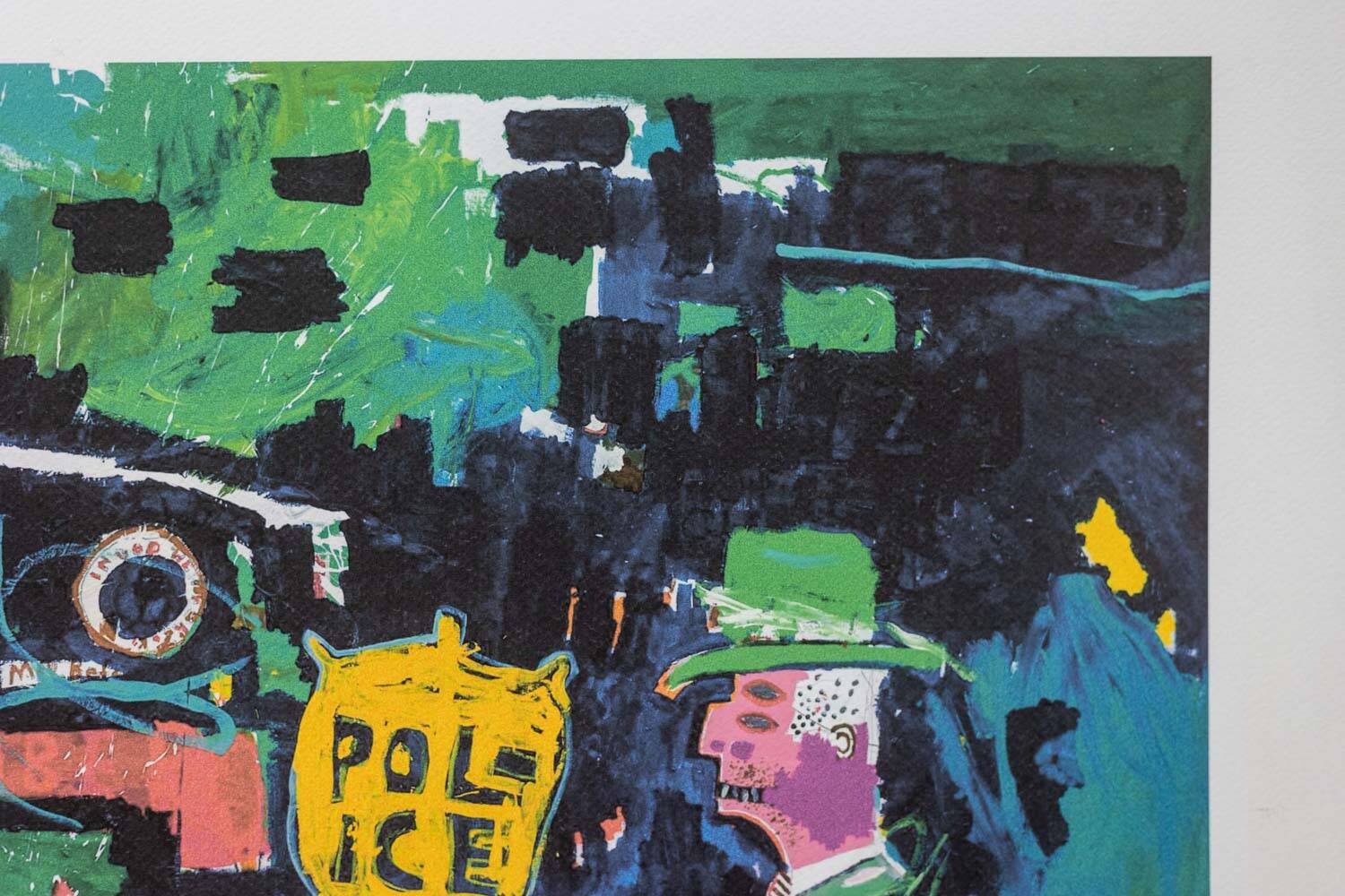 Jean-Michel Basquiat. Numbered color silkscreen print. 1990s.